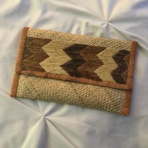 Woven clutch bag